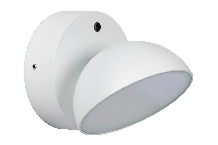 Lucide FINN - Wandlamp Binnen/Buiten - LED - 1x12W 3000K - IP54 - Dag/nacht sensor - Wit - uitgezet